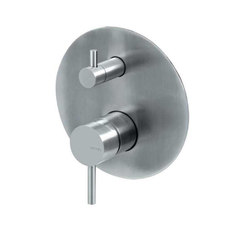 Vema Tiber Steel zestaw podtynkowy z deszczownicą 30 cm i słuchawką stal nierdzewna inox TIBZES30