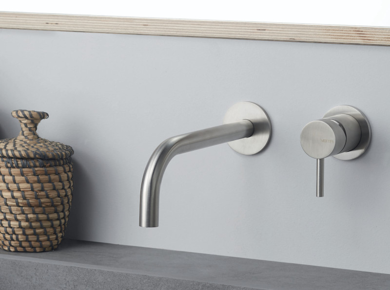 Vema Tiber Steel bateria umywalkowa podtynkowa stal nierdzewna inox V17050