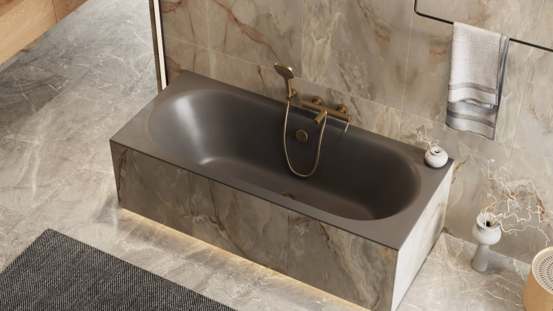 Excellent Pi bateria wannowa ścienna miedziany szczotkowany AREX.1205CB