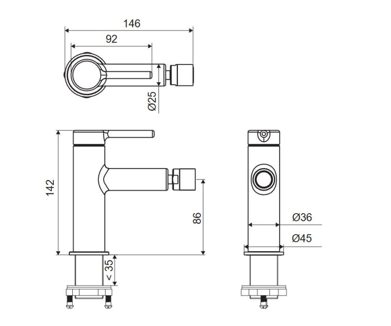Excellent Pi bateria bidetowa biały mat AREX.1203WH