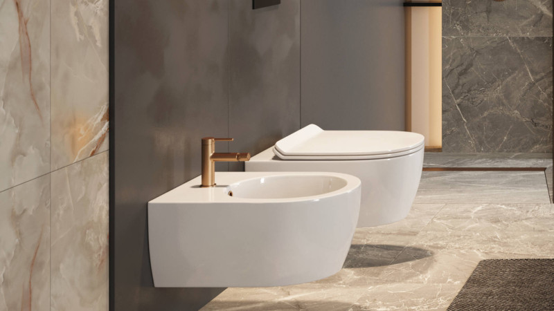 Excellent Pi bateria bidetowa miedziany szczotkowany AREX.1203CB