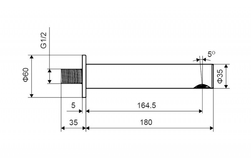 Excellent Pi wylewka wannowa 180 mm biały mat AREX.1225WH