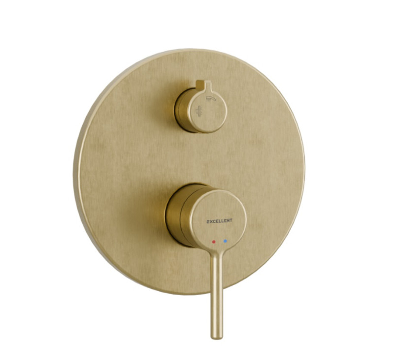 Excellent Pi podtynkowa bateria prysznicowo-wannowa złoty szczotkowany AREX.1245GB