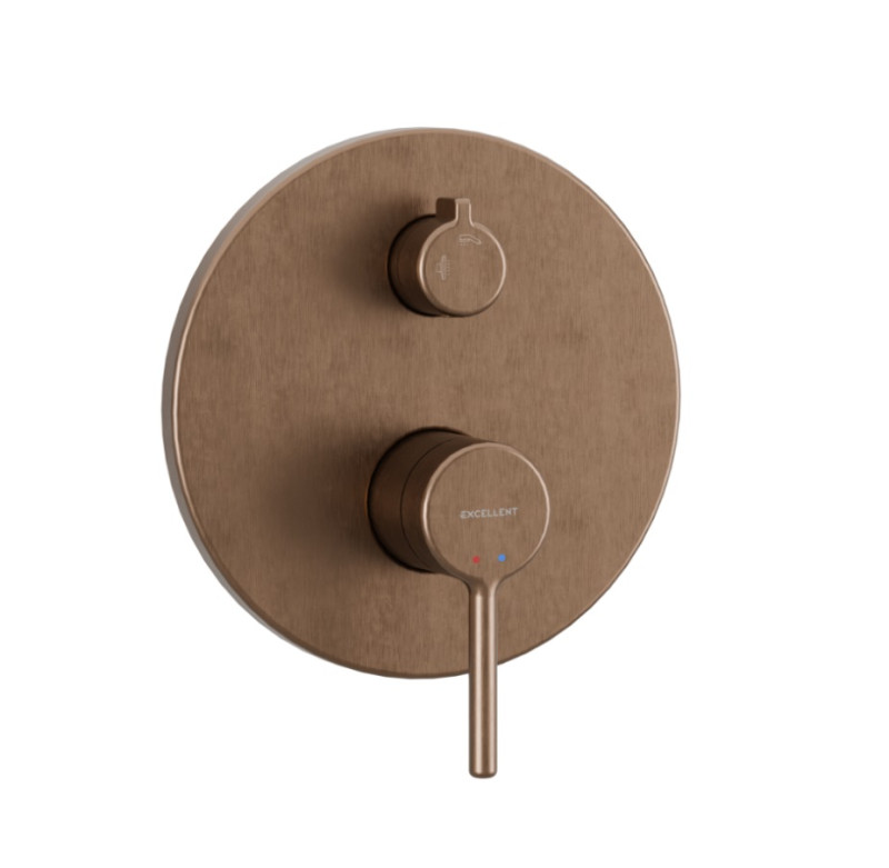 Excellent Pi podtynkowa bateria prysznicowo-wannowa miedziany szczotkowany AREX.1245CB