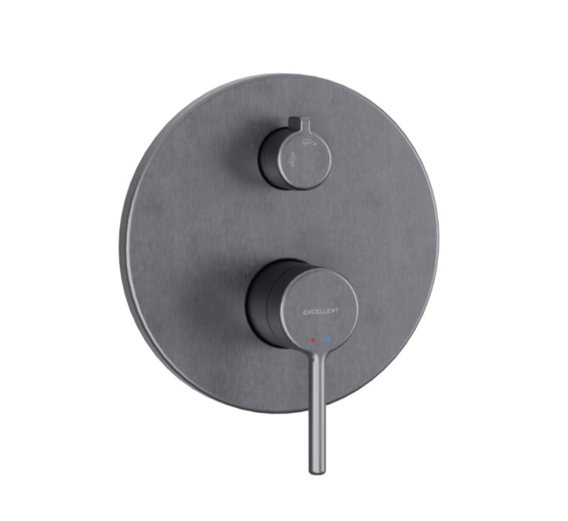 Excellent Pi podtynkowa bateria prysznicowo-wannowa grafit szczotkowany Excellent Pi podtynkowa bateria prysznicowo-wannowa grafit szczotkowany AREX.1245AB