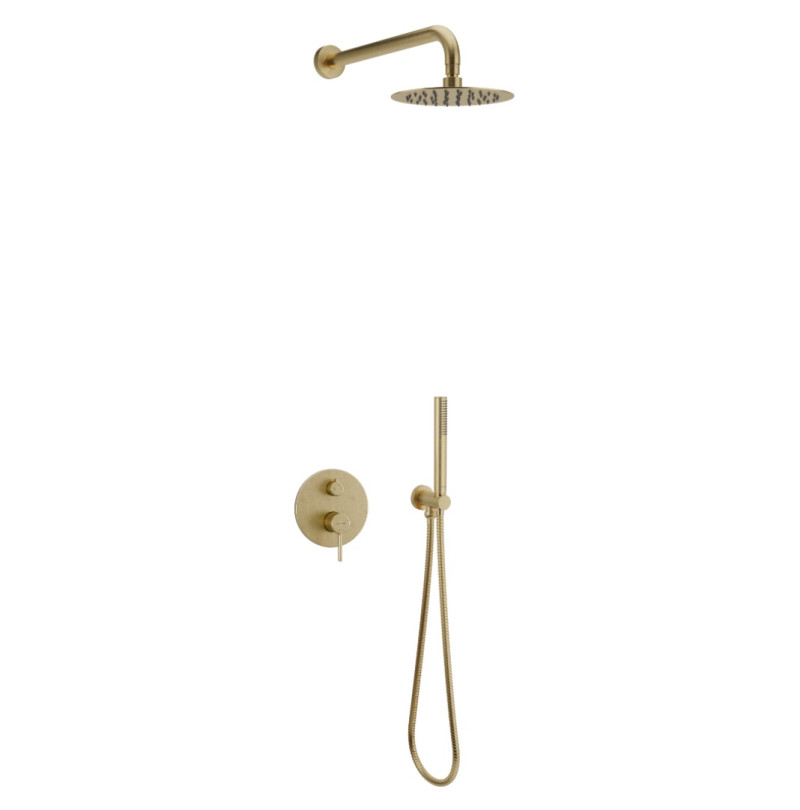 Excellent Pi kompletny zestaw prysznicowy podtynkowy złoty szczotkowany AREX.SET.1245GB