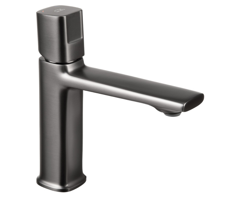 Laveo Tores bateria umywalkowa stojąca z korkiem klik-klak, grafit BVT_922D