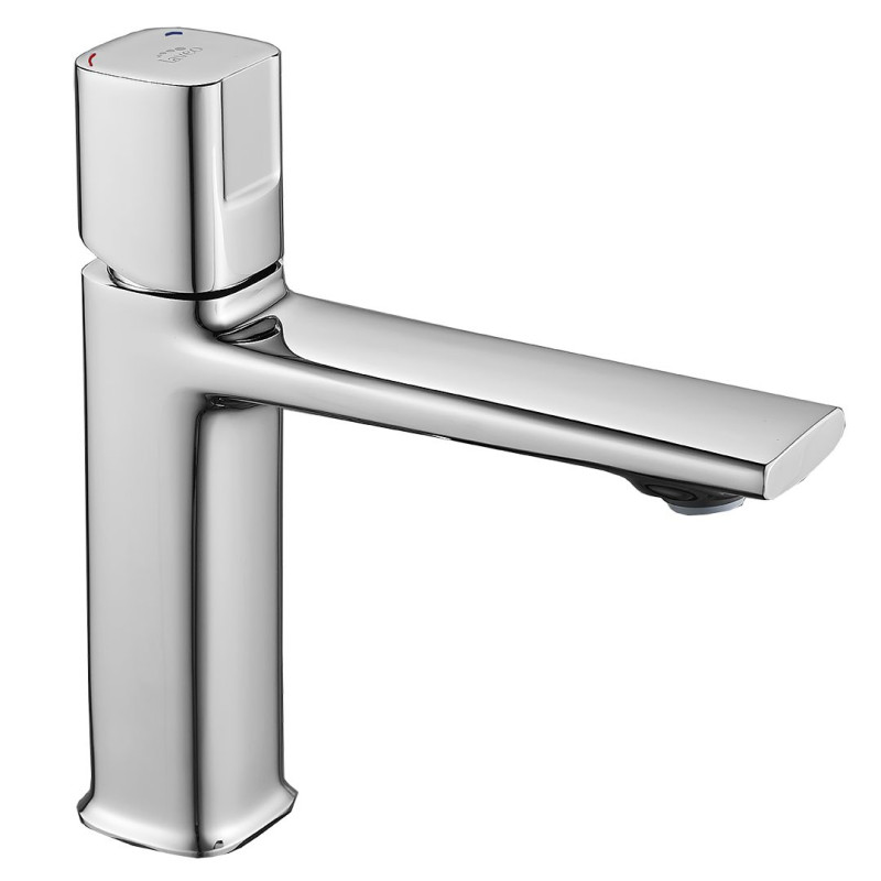 Laveo Tores bateria umywalkowa stojąca z korkiem klik-klak, chrom połysk BVT_022D