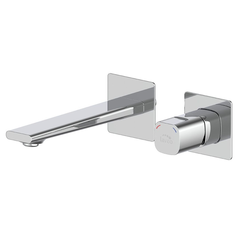 Laveo Tores bateria umywalkowa podtynkowa z korkiem klik-klak, chrom połysk BVT_022P