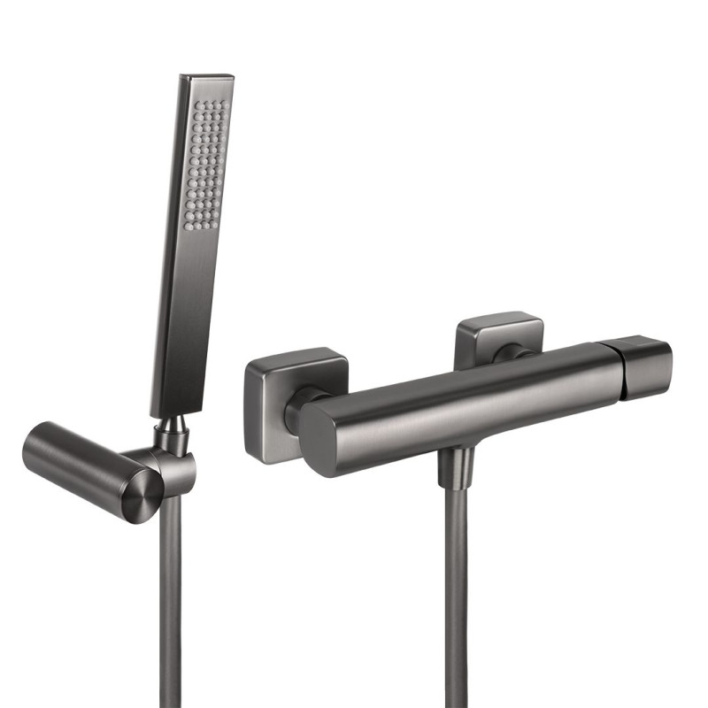 Laveo Tores bateria prysznicowa z zestawem natryskowym, grafit BVT_941D