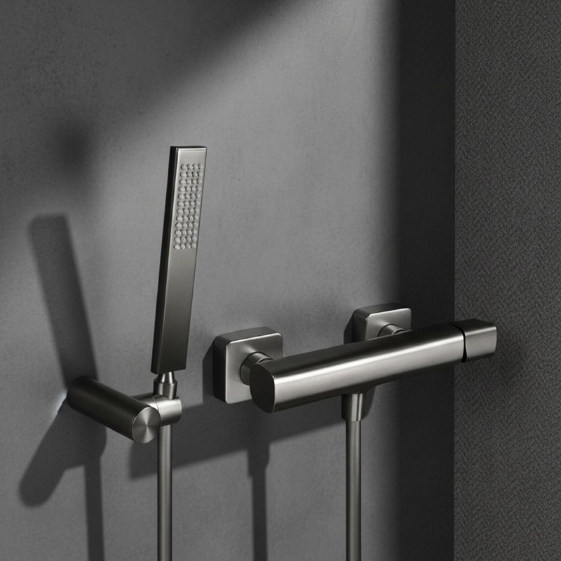 Laveo Tores bateria prysznicowa z zestawem natryskowym, grafit BVT_941D