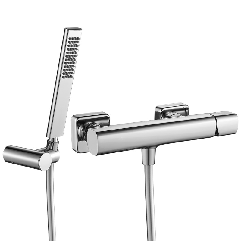 Laveo Tores bateria prysznicowa z zestawem natryskowym, chrom połysk BVT_041D