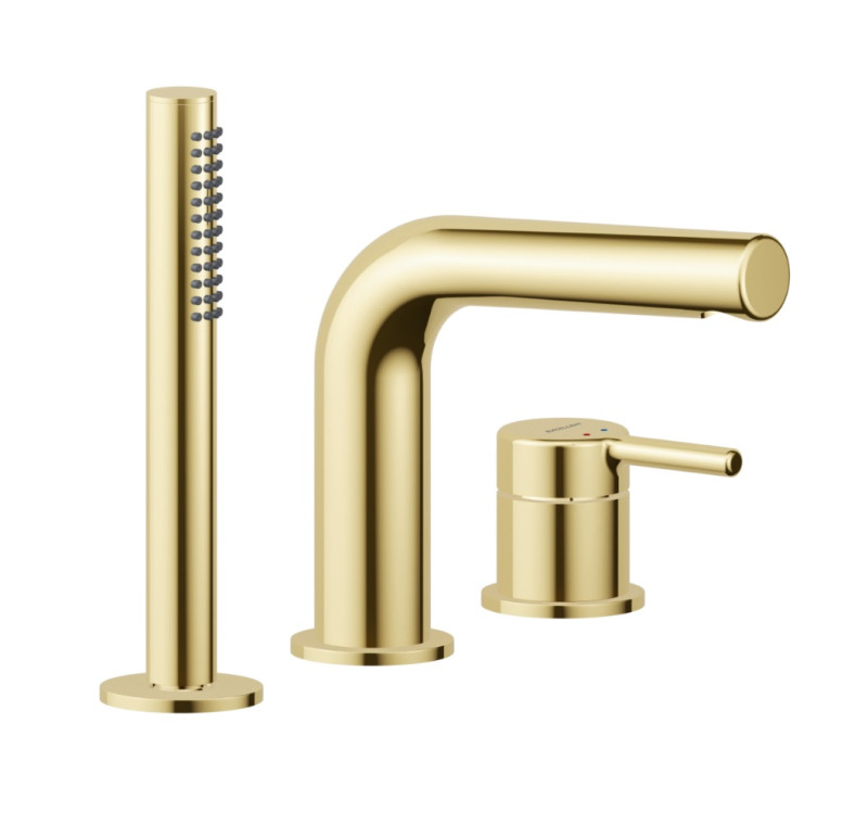 Excellent Pi bateria wannowa 3-otworowa złoty połysk AREX.1234GL