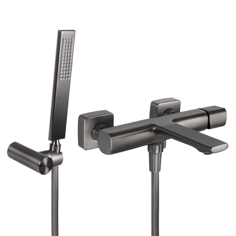 Laveo Tores bateria wannowa z zestawem natryskowym, grafit  BVT_911D