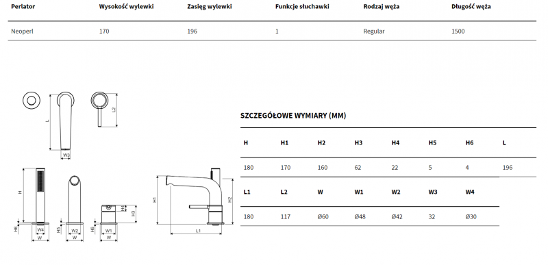 Excellent Pi bateria wannowa 3-otworowa miedziany szczotkowany AREX.1234CB