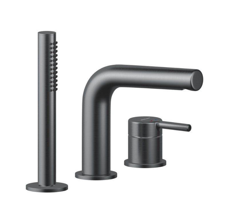 Excellent Pi bateria wannowa 3-otworowa grafit szczotkowany AREX.1234AB