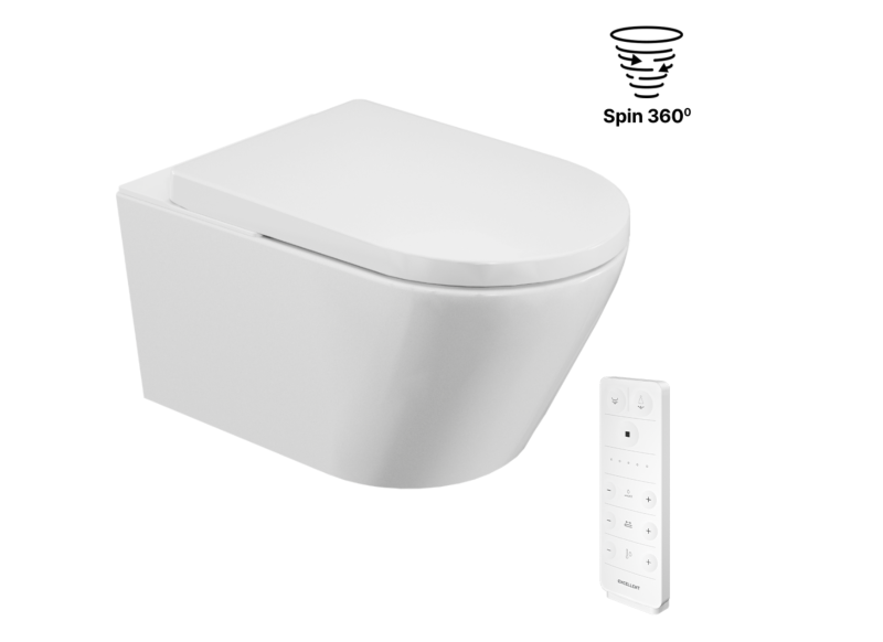 Excellent Dakota 2.2 Eco miska WC z funkcją bidetu Spin 360 pilot CEEX.4024.593.D3.2.WH