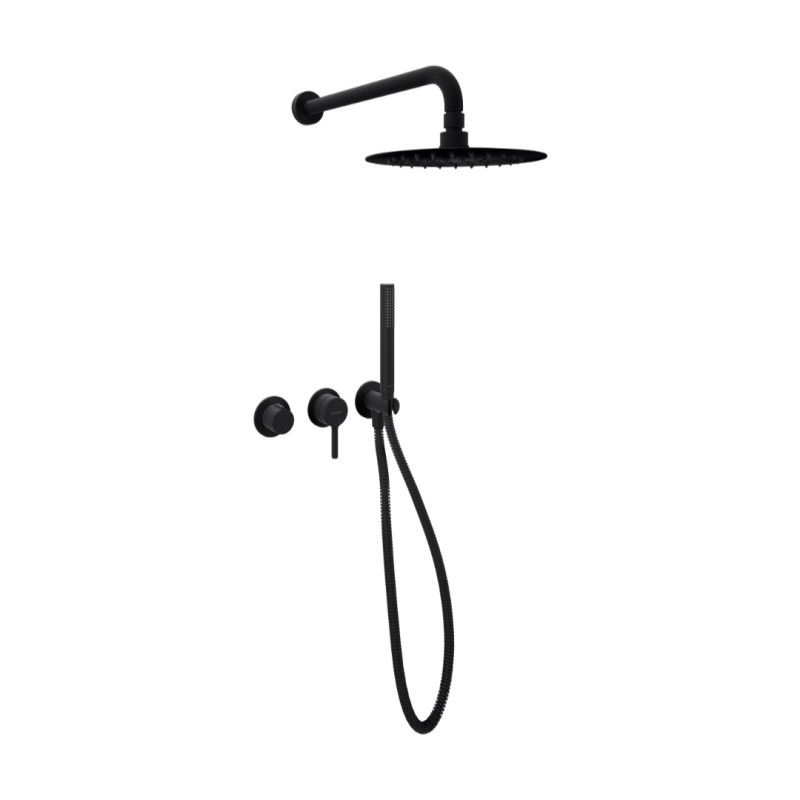 Excellent Pi kompletny zestaw prysznicowy podtynkowy czarny mat AREX.1244.K.03BL