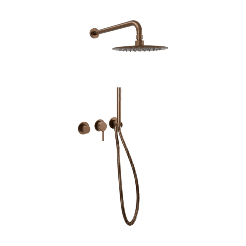 Excellent Pi kompletny zestaw prysznicowy podtynkowy miedziany szczotkowany AREX.1244.K.03CB