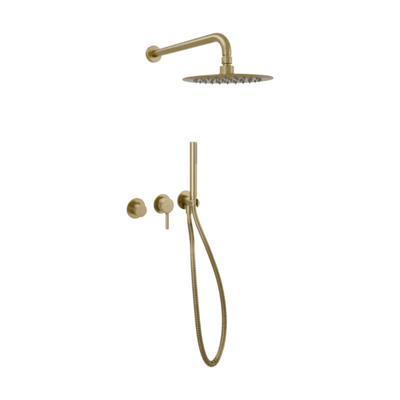 Excellent Pi kompletny zestaw prysznicowy podtynkowy złoty szczotkowany AREX.1244.K.03GB