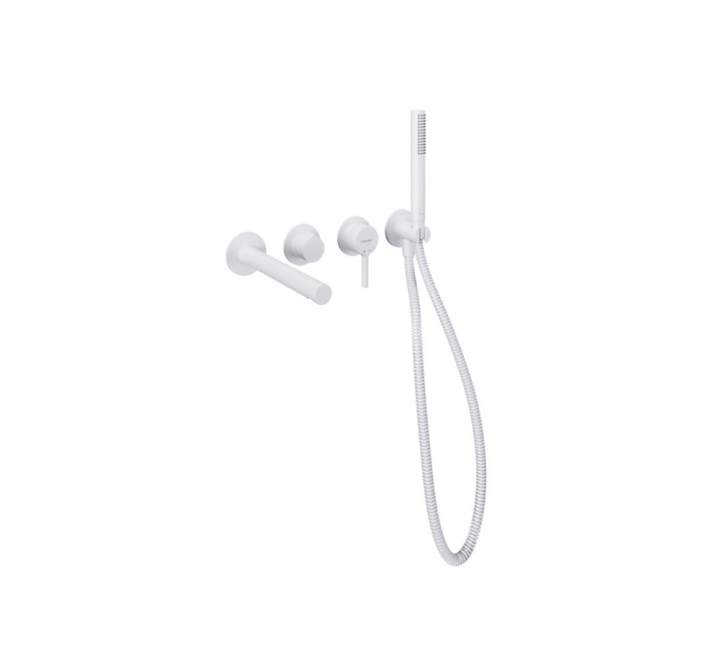 Excellent Pi kompletny zestaw wannowy podtynkowy z wylewką biały mat AREX.1244.K.01WH