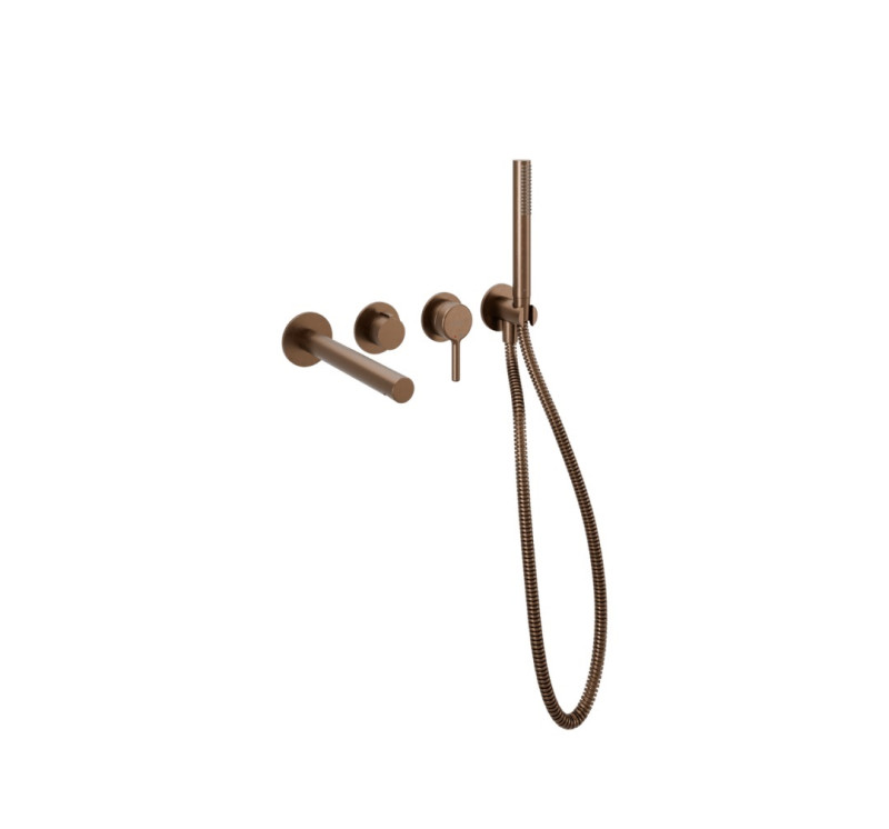 Excellent Pi kompletny zestaw wannowy podtynkowy z wylewką miedziany szczotkowany AREX.1244.K.01CB