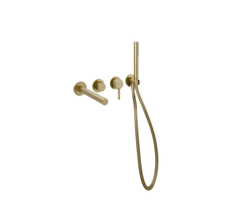 Excellent Pi kompletny zestaw wannowy podtynkowy z wylewką złoty szczotkowany AREX.1244.K.01GB