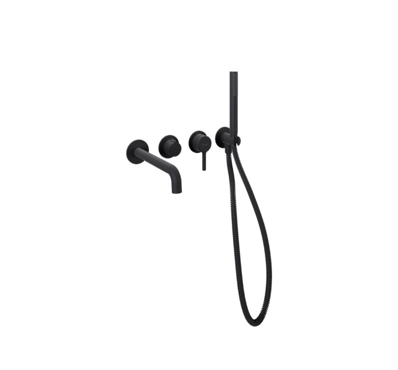 Excellent Delta Pi kompletny zestaw wannowy podtynkowy z wylewką czarny mat AREX.1244.K.02BL