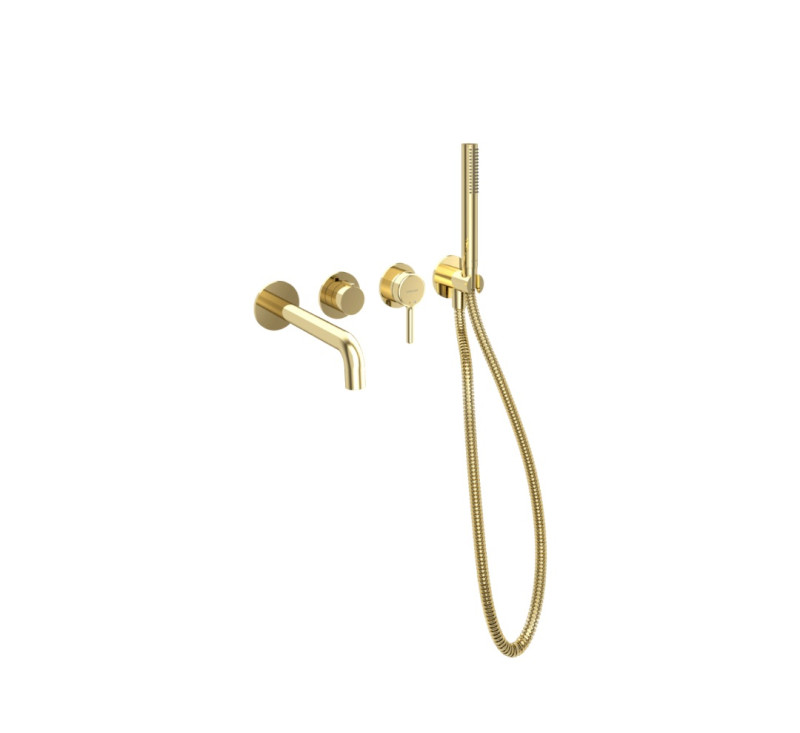 Excellent Delta Pi kompletny zestaw wannowy podtynkowy z wylewką złoty połysk AREX.1244.K.02GL