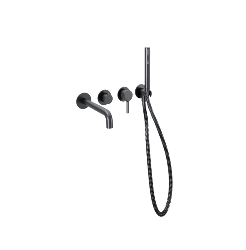 Excellent Delta Pi kompletny zestaw wannowy podtynkowy z wylewką grafit szczotkowany AREX.1244.K.02AB