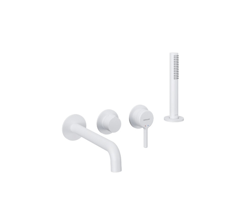 Excellent Delta Pi kompletny zestaw wannowy podtynkowy z wylewką i Dry Box biały mat AREX.1244.K.05WH