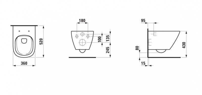 Laufen Lua Advance miska wisząca SILENT FLUSH + deska WC SLIM wolnoopadająca H8660820000001