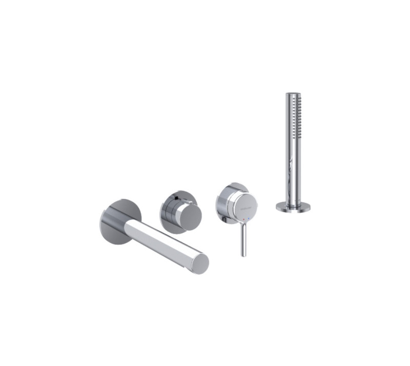 Excellent Pi kompletny zestaw wannowy podtynkowy z wylewką i Dry Box chrom połysk AREX.1244.K.04CR