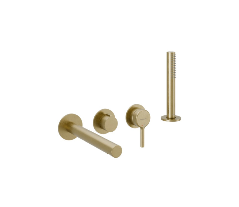 Excellent Pi kompletny zestaw wannowy podtynkowy z wylewką i Dry Box złoty szczotkowany AREX.1244.K.04GB