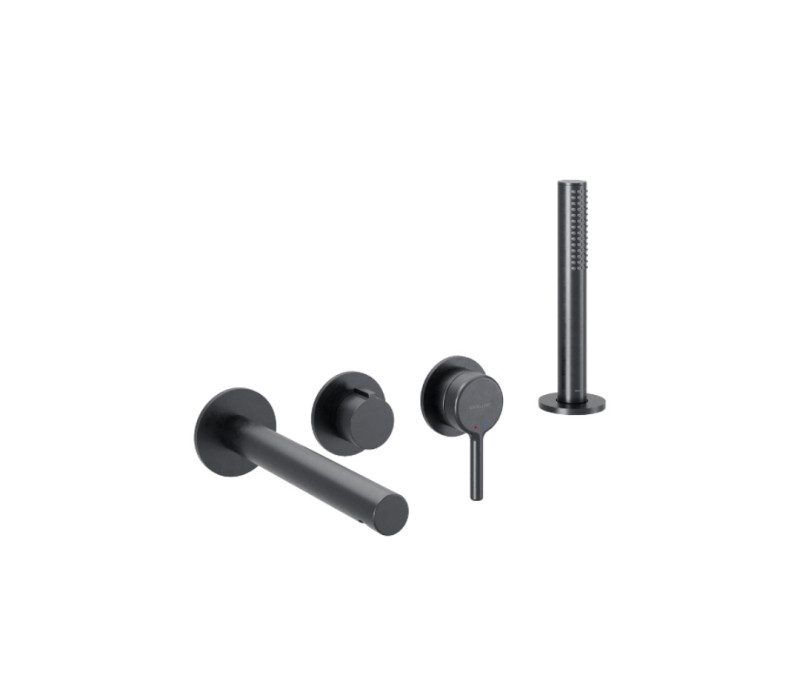 Excellent Pi kompletny zestaw wannowy podtynkowy z wylewką i Dry Box grafit szczotkowany AREX.1244.K.04AB