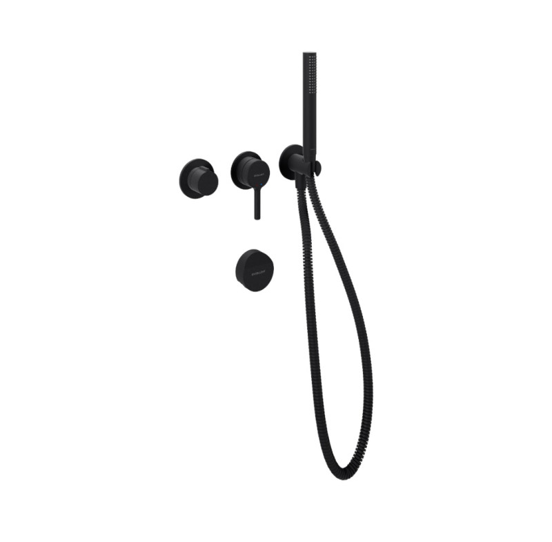 Excellent Delta Pi kompletny zestaw wannowy podtynkowy z napełnianiem przez przelew czarny mat AREX.1244.K.07BL