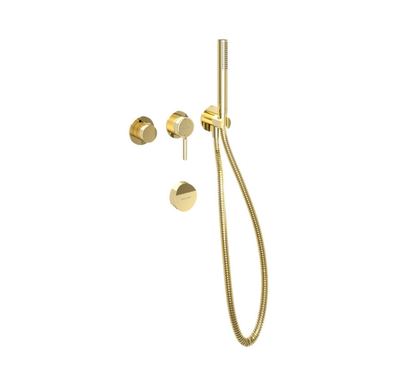 Excellent Delta Pi kompletny zestaw wannowy podtynkowy z napełnianiem przez przelew złoty połysk AREX.1244.K.07GL