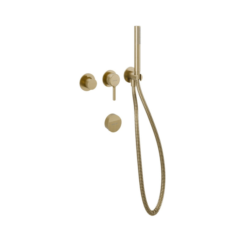 Excellent Delta Pi kompletny zestaw wannowy podtynkowy z napełnianiem przez przelew złoty szczotkowany AREX.1244.K.07GB