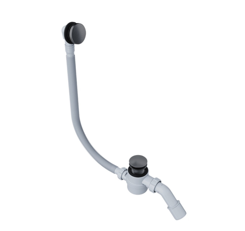 Excellent Moli syfon wannowy click-clack z przelewem grafit szczotkowana ARIN.3210AB