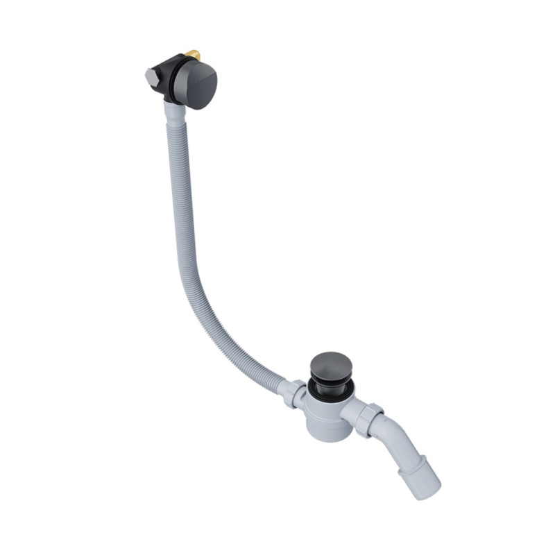 Excellent Hover syfon wannowy z napełnianiem przez przelew grafit szczotkowany ARIN.3410AB