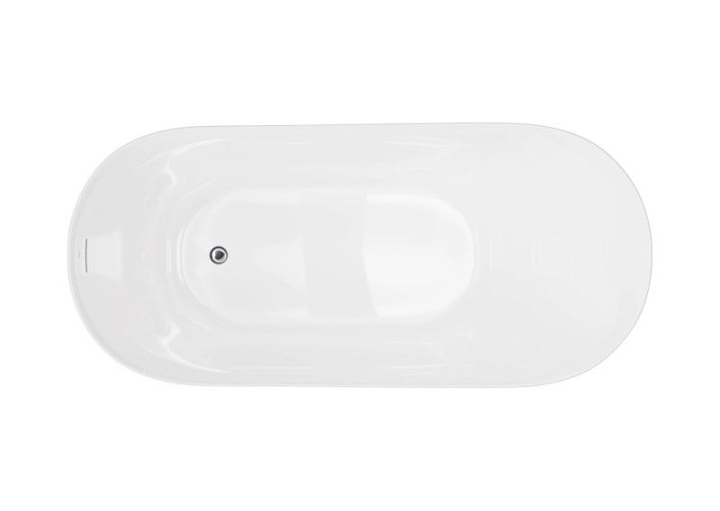 Corsan Estella II Slim wanna wolnostojąca 169x74 + syfon chrom akryl biały V038XLCH