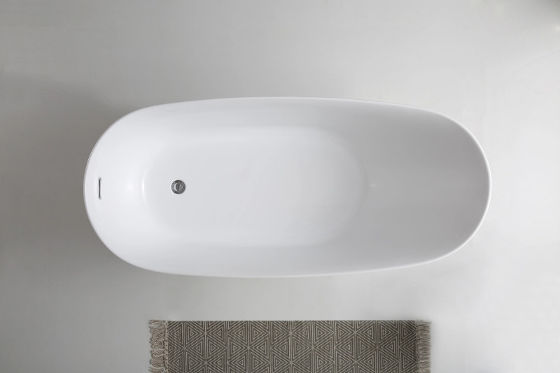 Corsan Estella II Slim wanna wolnostojąca 169x74 + syfon chrom akryl biały V038XLCH