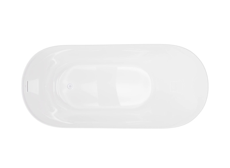 Corsan Estella II Slim wanna wolnostojąca 169x74 + syfon biały akryl biały V038XLWH