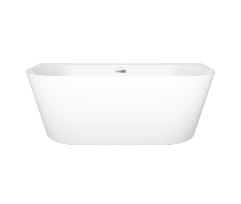 Corsan Mono wanna wolnostojąca przyścienna 160x75 biała + syfon chrom E030LCH