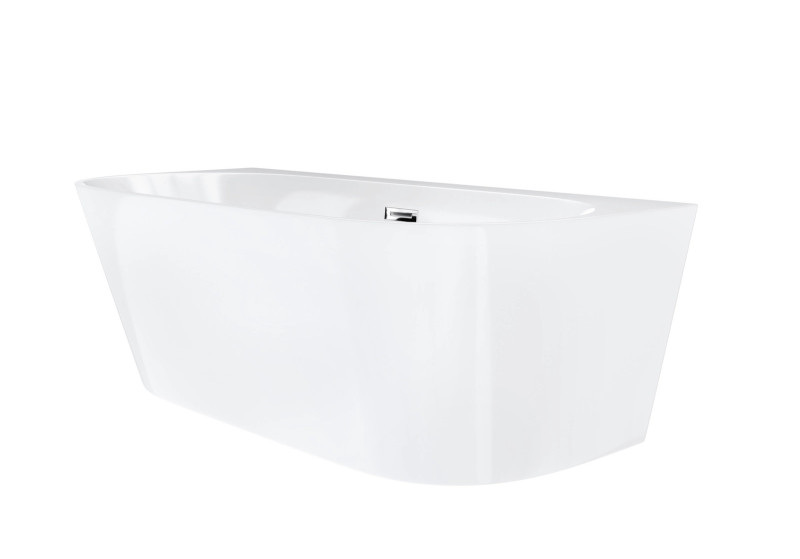 Corsan Mono wanna wolnostojąca przyścienna 170x80 biała + syfon chrom E030XLCH