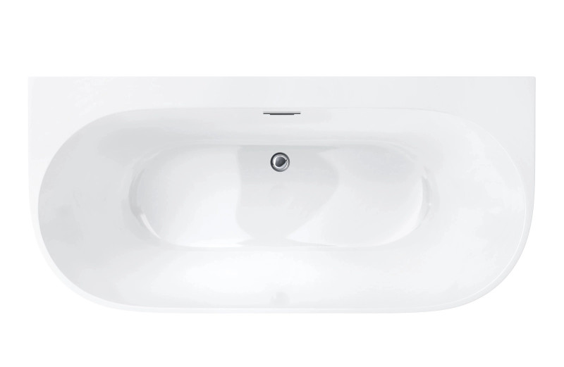 Corsan Mono wanna wolnostojąca przyścienna 170x80 biała + syfon chrom E030XLCH