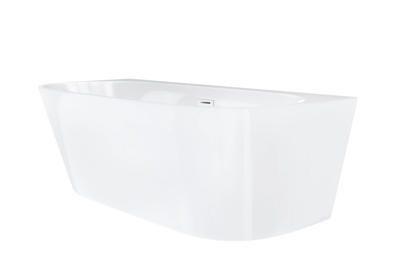 Corsan Mono wanna wolnostojąca przyścienna 170x80 biała + syfon biały E030XLWH