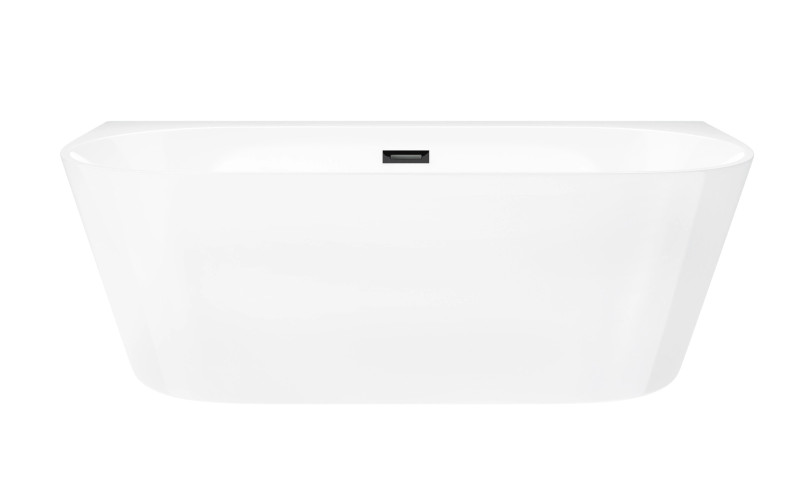 Corsan Mono wanna wolnostojąca przyścienna 170x80 biała + syfon czarny E030XLBL