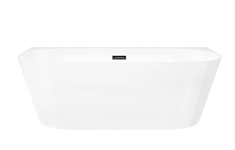 Corsan Mono wanna wolnostojąca przyścienna 170x80 biała + syfon grafit E030XLGM