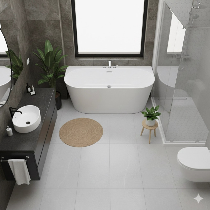 Corsan Mono wanna wolnostojąca przyścienna 160x75 biała + syfon złoty E030LGL